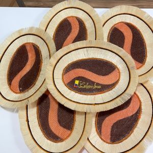 6 Hand woven mats from Colombian